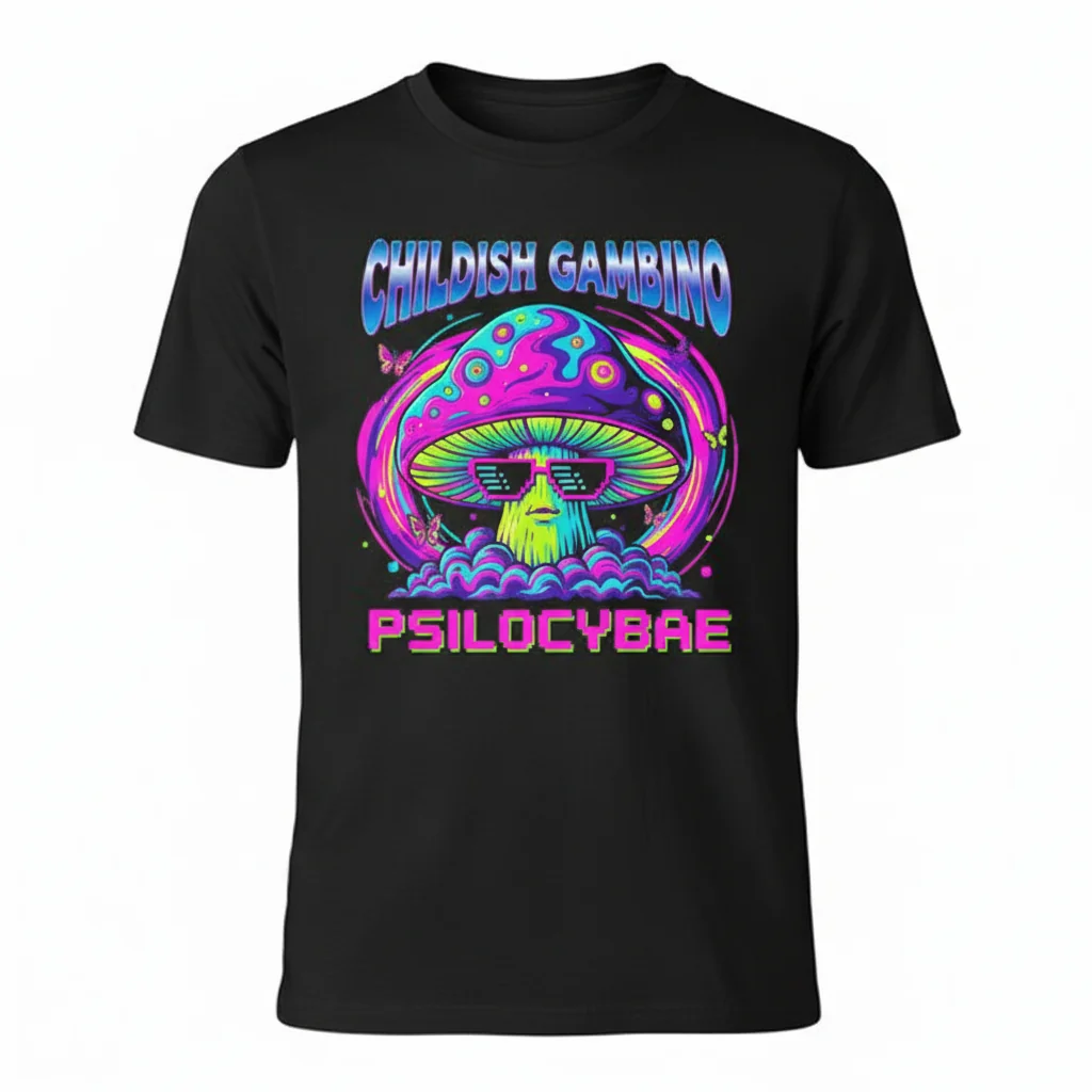 Childish Gambino Psilocybae Song Lyrics Version 2 Essential T-Shirt - Premium Cotton Tee