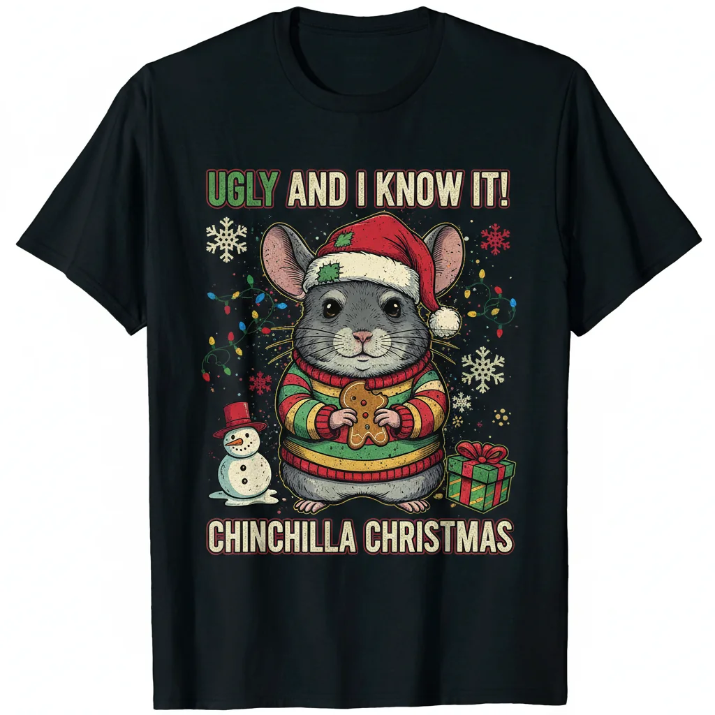 Chinchilla Ugly Christmas Gift T-Shirt: Unmatched Comfort & Lasting Style