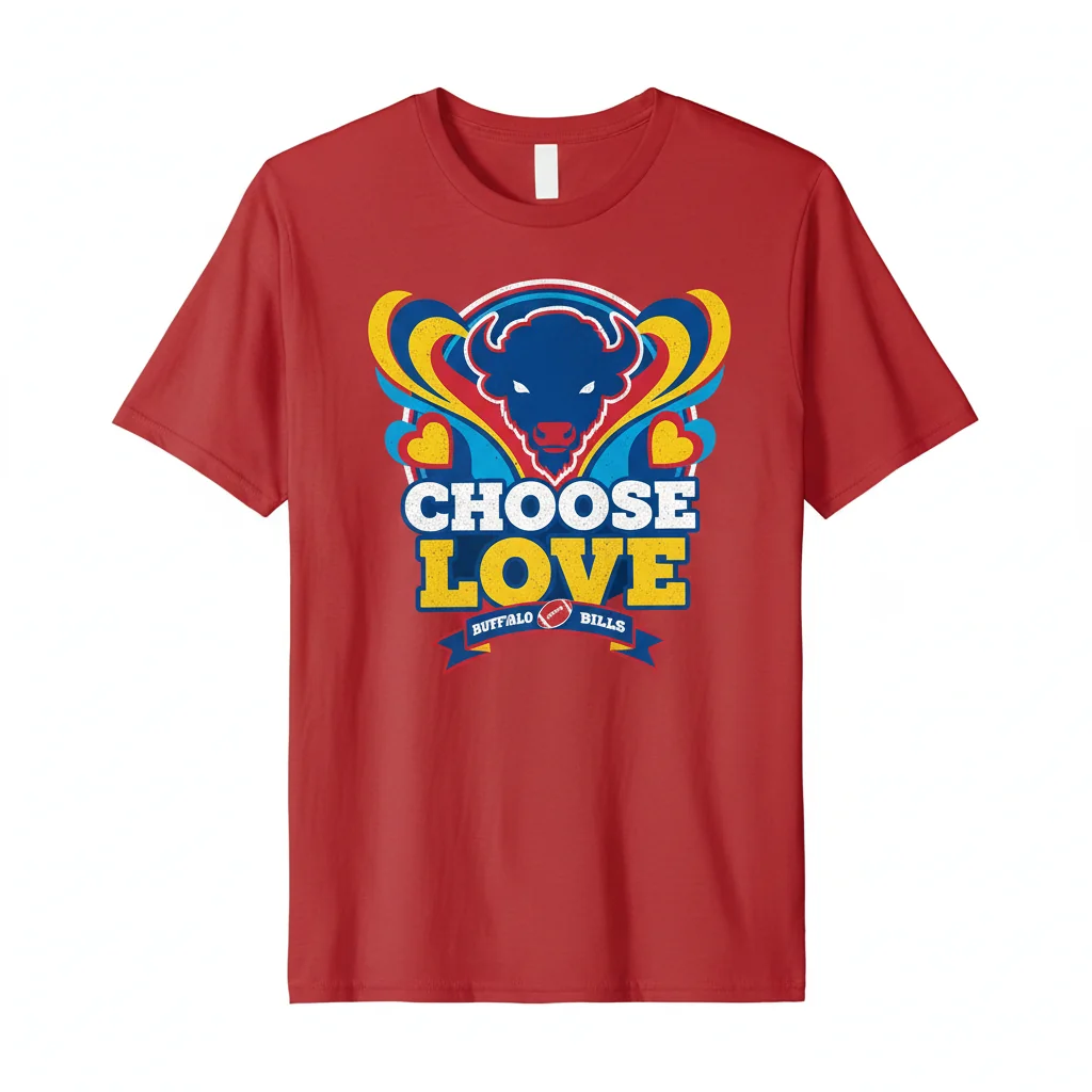 Choose Love Buffalo Bills Red Shirt