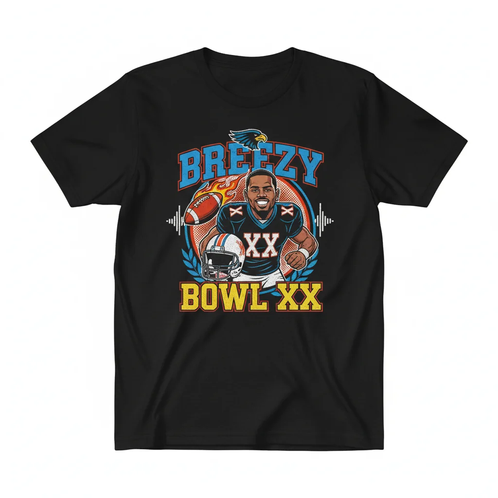 Chris Brown Breezy Bowl XX T-Shirt - Official Fan Apparel