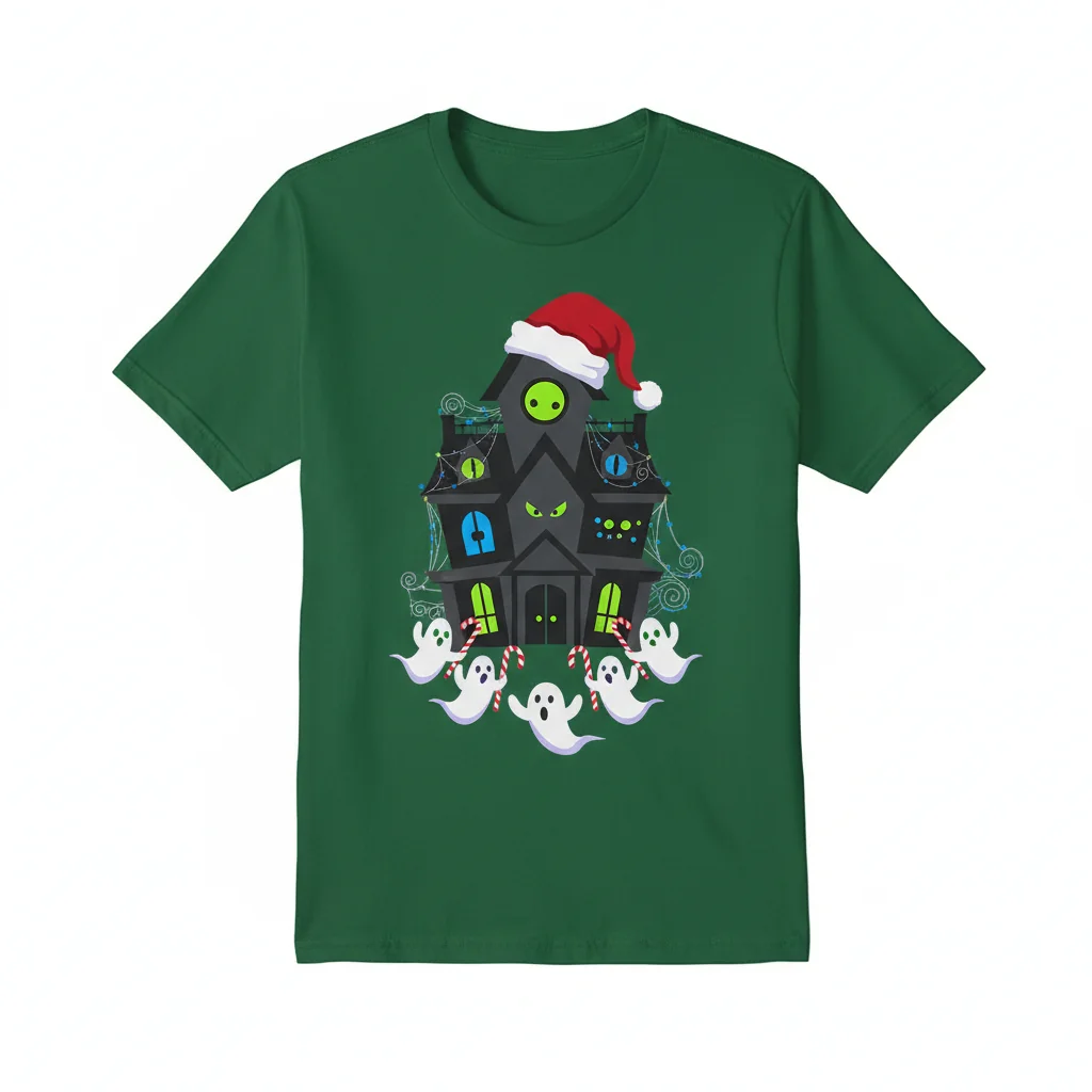 Christmas Haunted Mansion Essential T-Shirt - Holiday Spooky Tee