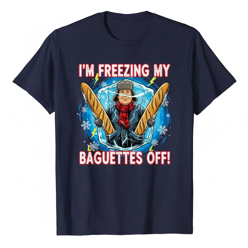 Christmas Vacation 'Baguettes Off' Artistic Tee - Embrace Winter's Whimsy