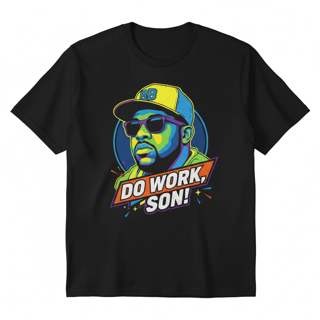 Christopher Boykin "Do Work, Son!" Big Black Poster Copy T-Shirt