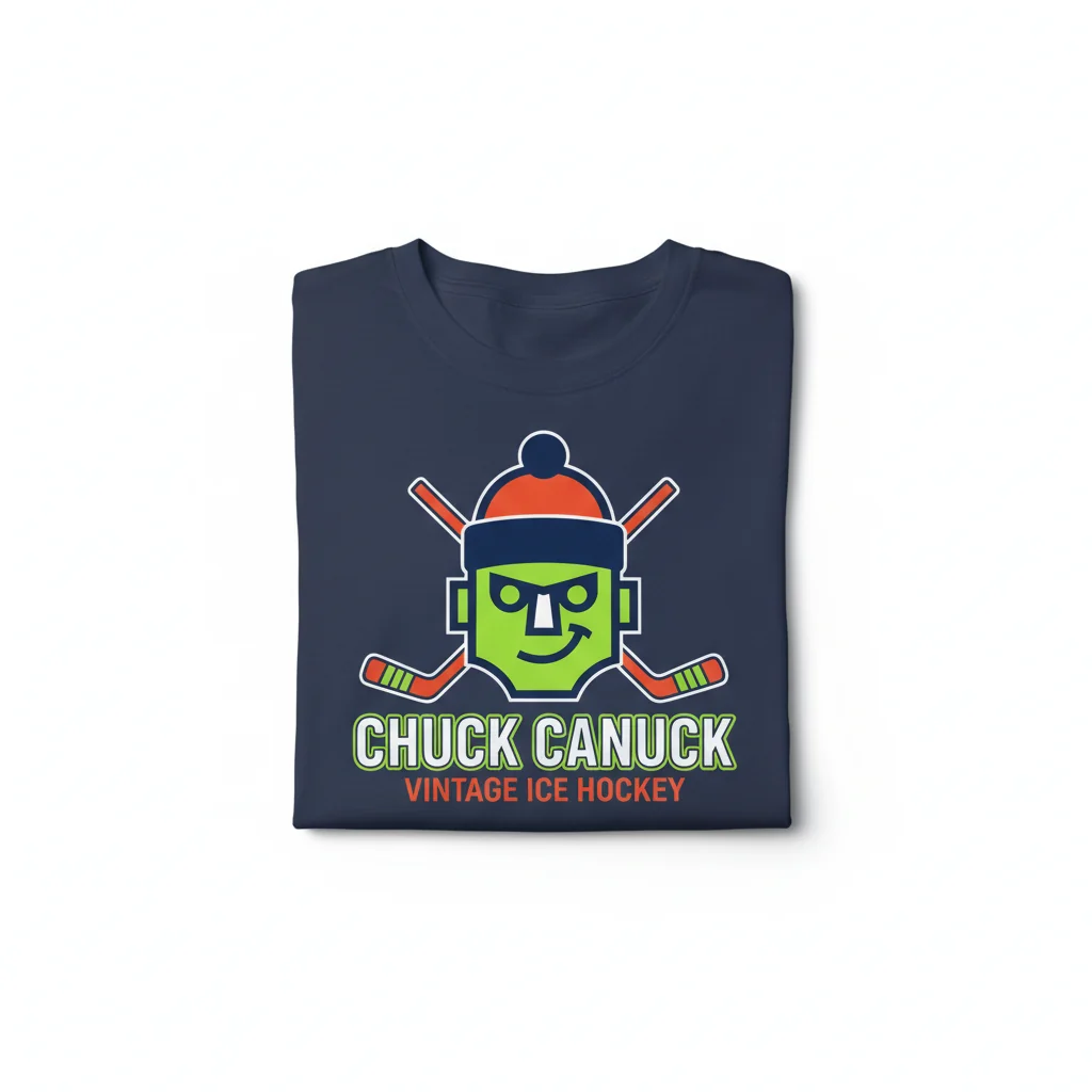Chuck Canuck Retro Mascot Essential T-Shirt – Vintage Ice Hockey Style