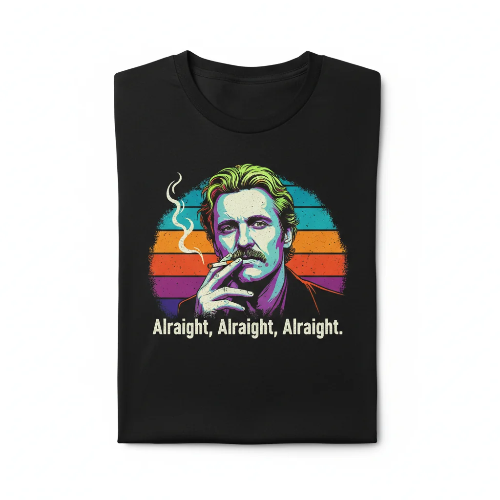 Embrace the Iconic: 'Cigarette Matthew McConaughey' Artistic T-Shirt