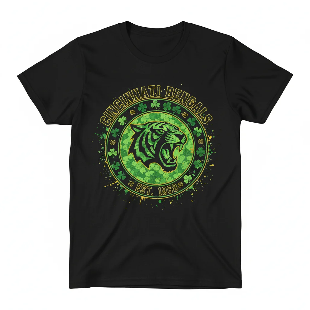 Cincinnati Bengals Est. 1968: St. Patrick's Day 'Lucky Charm' Heritage Tee