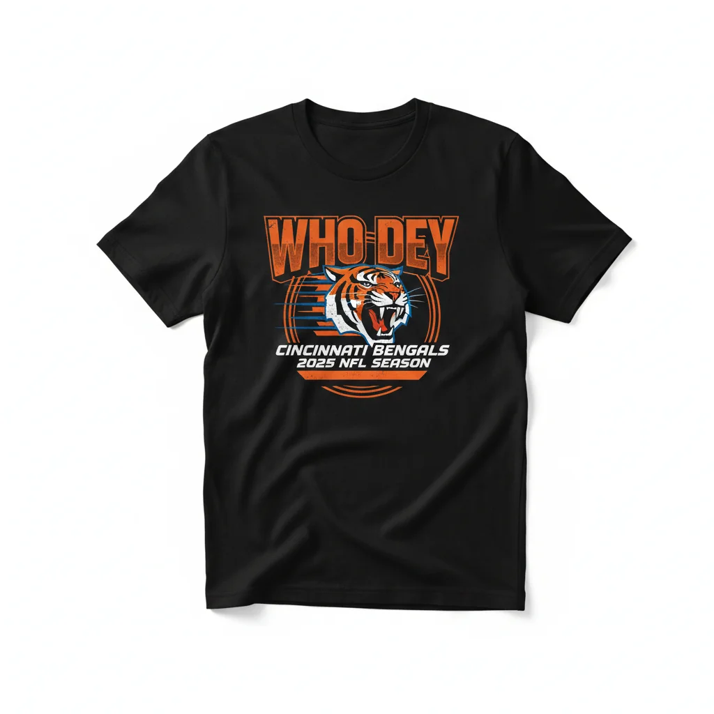 Cincinnati Bengals Who Dey 2025 NFL T-Shirt