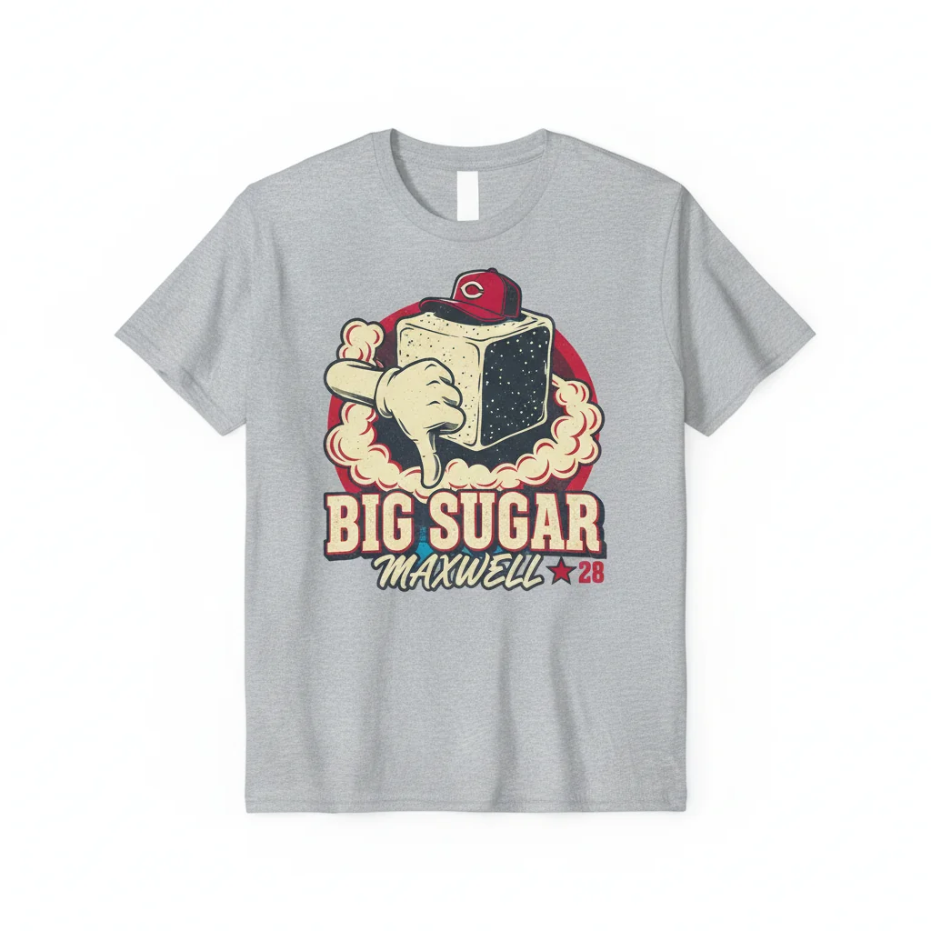 Zach Maxwell 'Big Sugar' Thumbs Down Shirt | Cincinnati Reds Fan Tee