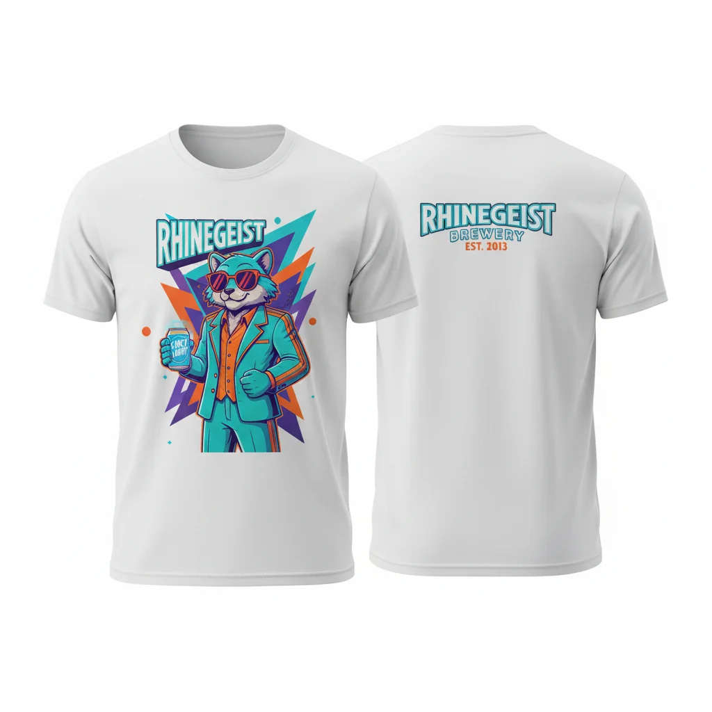 Rhinegeist Cincy Light Bearcat Leisure Suit T-Shirt - Cincinnati Brewery Apparel