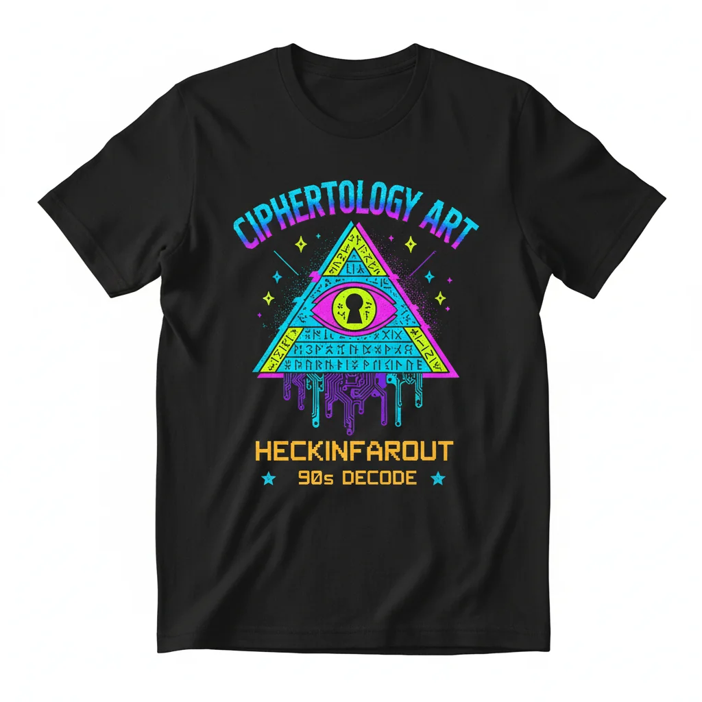 Ciphertology Gravity Falls Inspired Wall Art T-Shirt - Heckinfarout 90s Style Tee