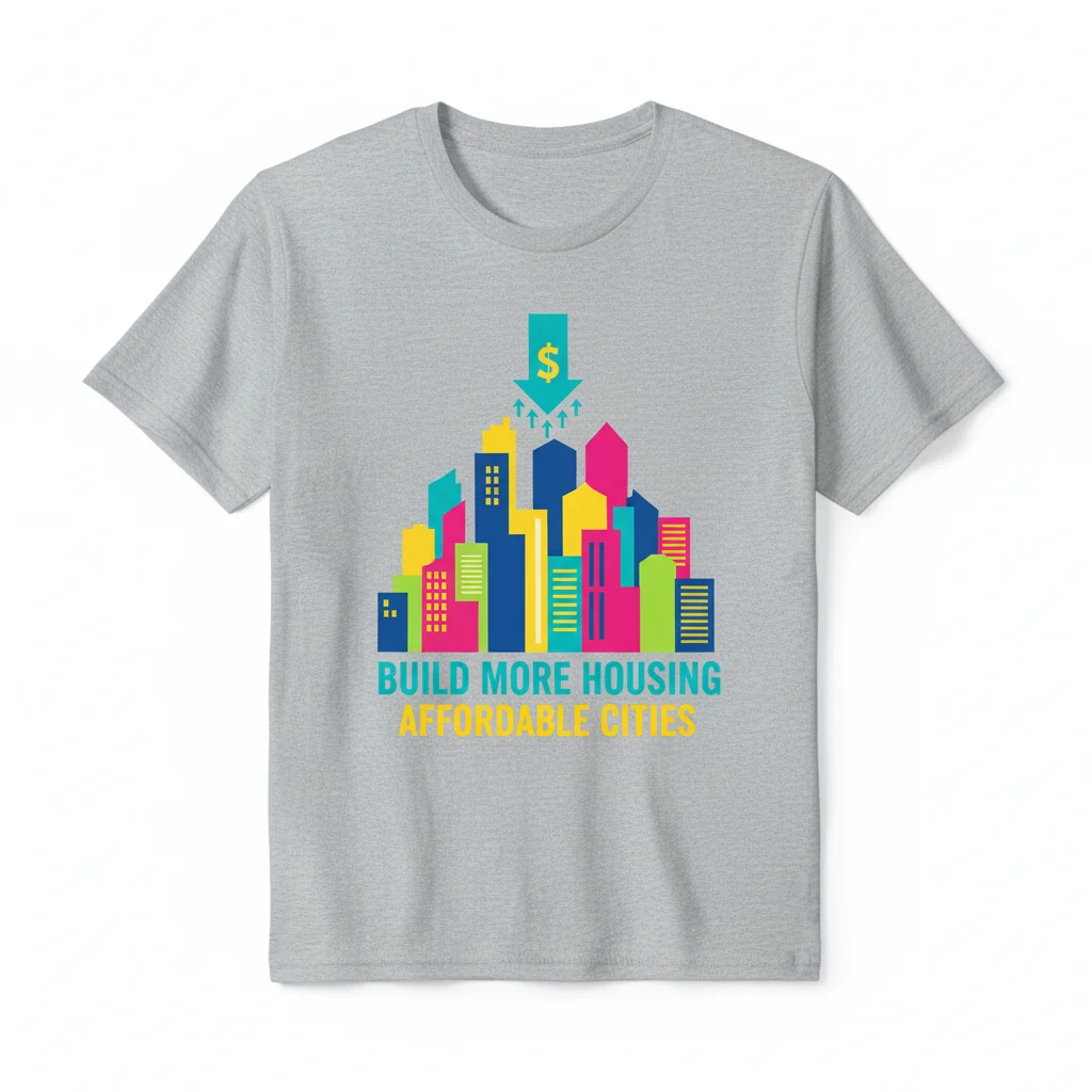 Vibrant 'New Housing' Tee: Durability, Perfect Fit & Eco-Friendly Style
