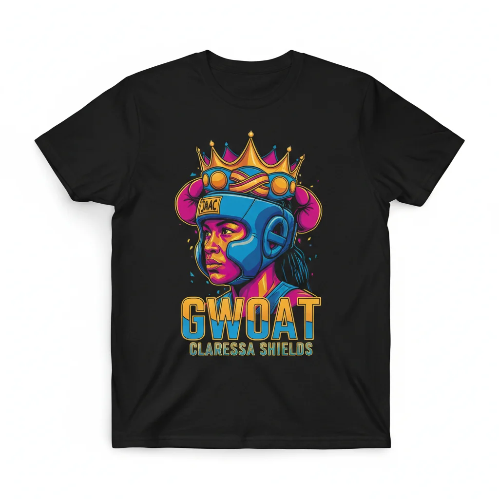 Claressa Shields GWOAT T-Shirt | Women's Boxing Champion Graphic Tee