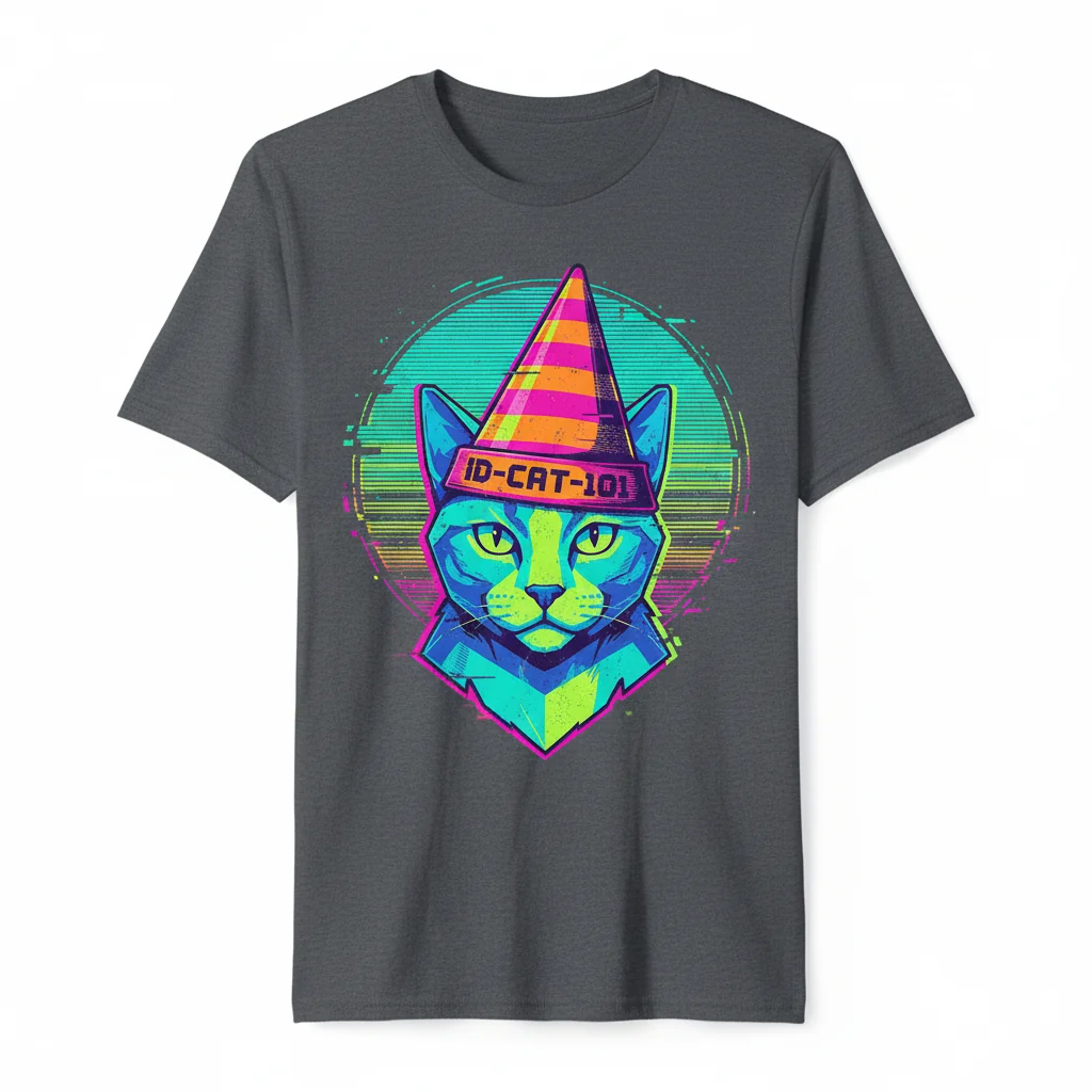 Vintage Cat Dunce Hat T-Shirt: Lasting Comfort, Vibrant Style