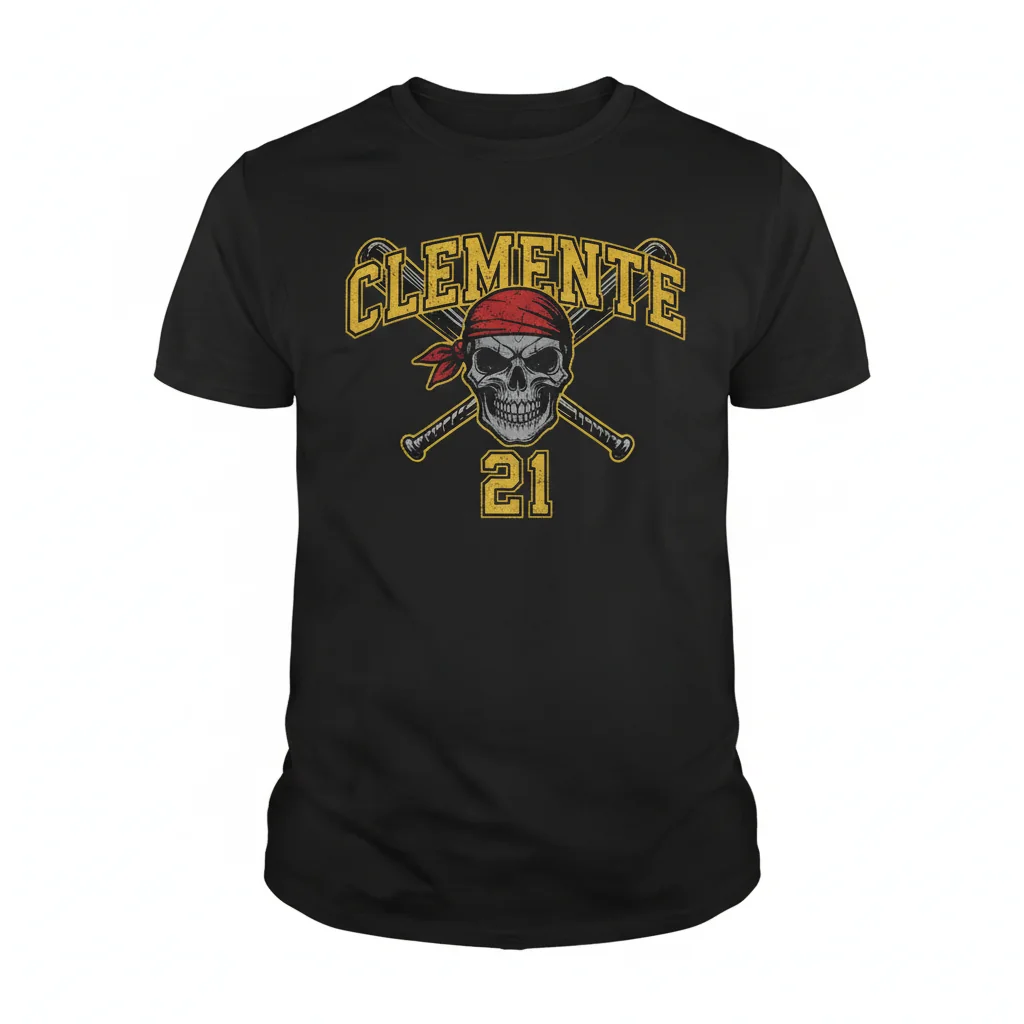 Clemente 21: El Legado Pirata del Béisbol – Camiseta con Arte Original
