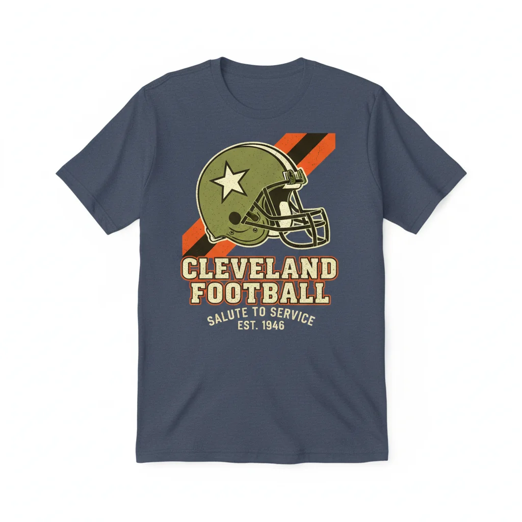 Cleveland Browns 'Salute to Service' Helmet Emblem Tee