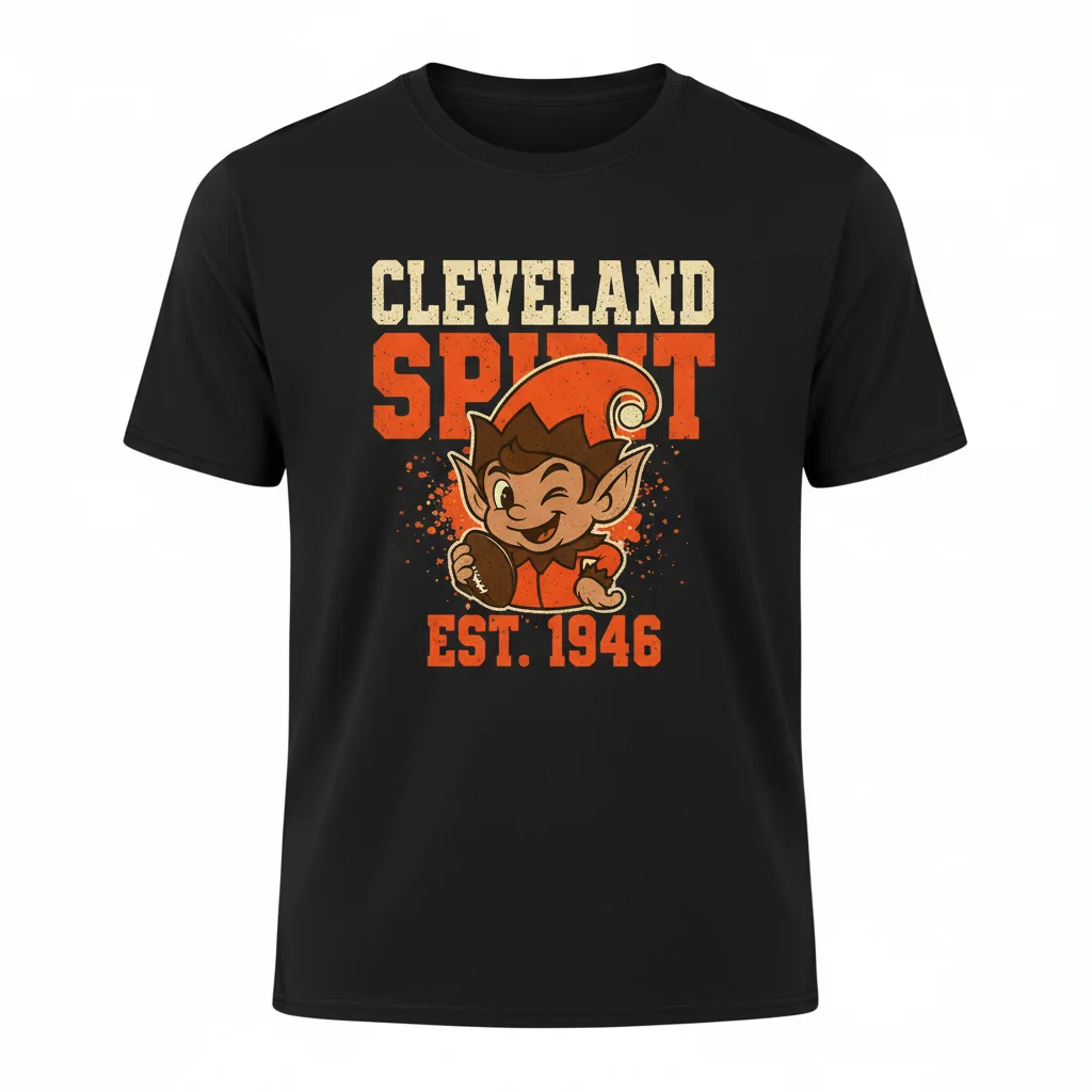 Cleveland Browns The Elf Christmas T-Shirt – Festive Fan Apparel