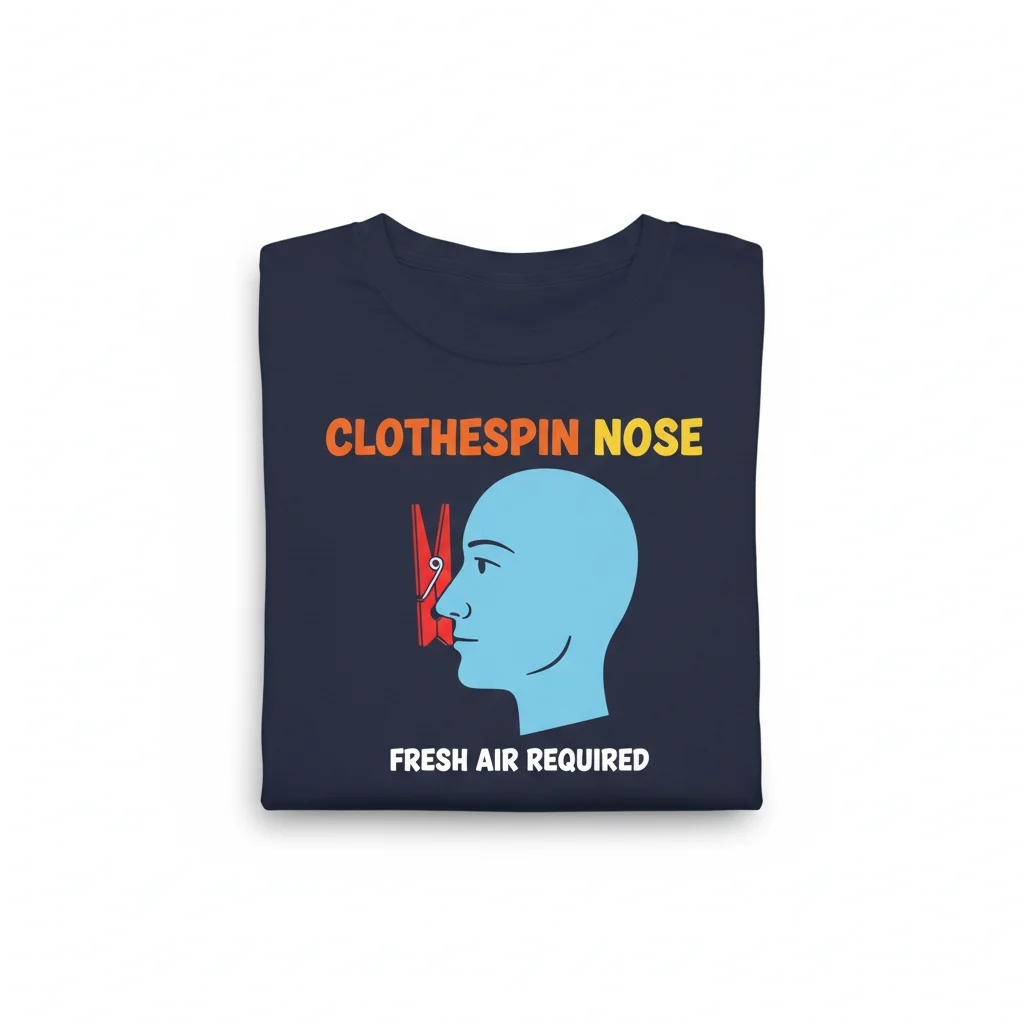 Clothespin Nose Humorous Essential T-Shirt – Unisex Fit