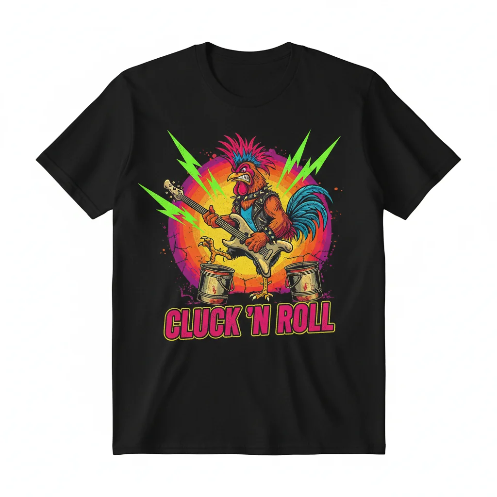 Cluck ‘n Roll Essential T-Shirt - Premium Cotton Graphic Tee for Men & Women