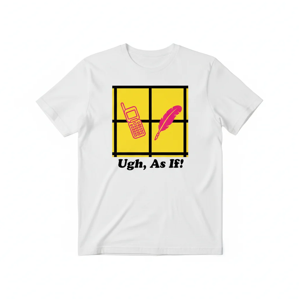 Clueless Cher's Yellow Plaid Essential T-Shirt - Premium Ring-Spun Cotton Tee