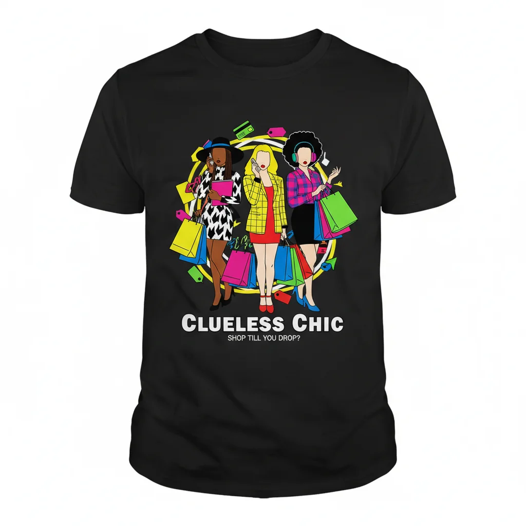 Clueless Shoppers Trio Essential T-Shirt – Iconic 90s Fashion Tee