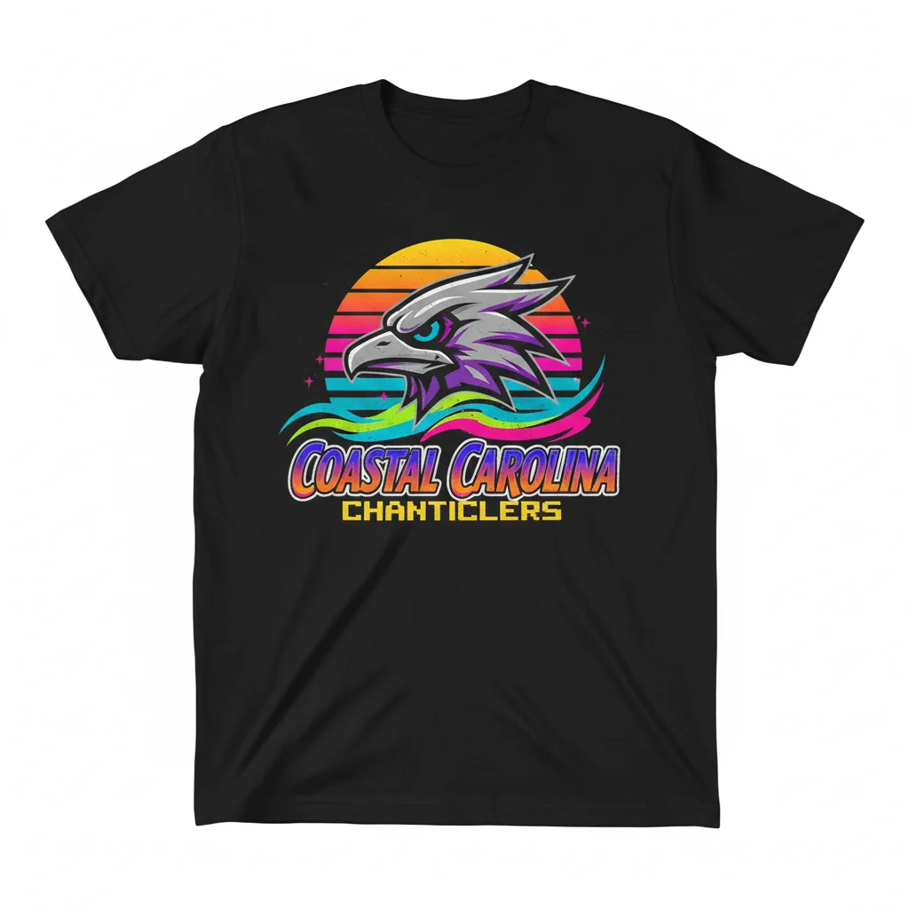 Vibrant Coastal Carolina Chanticleers Logo Tee: Artful Spirit, Everyday Comfort