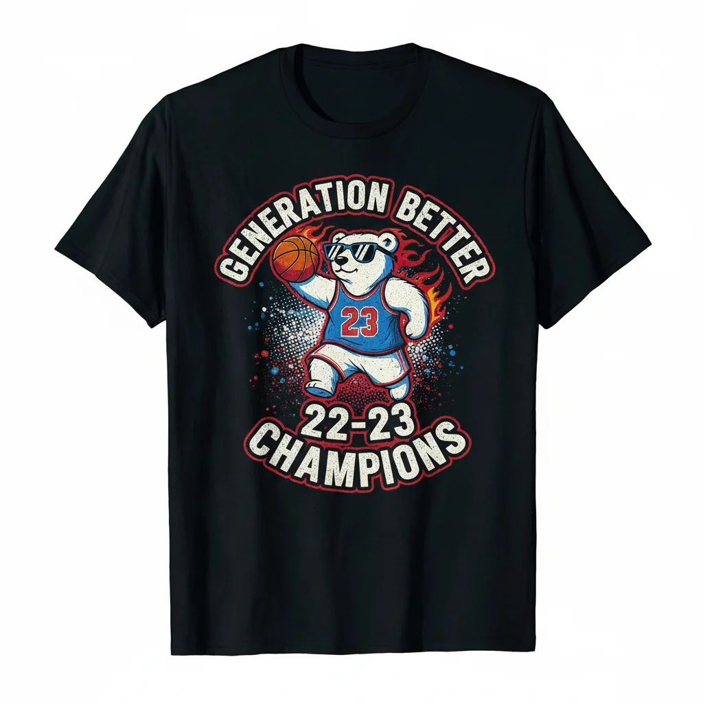 Coca Cola Bear Better Generation 22-23 Champions Shirt - Durable & Fade-Resistant