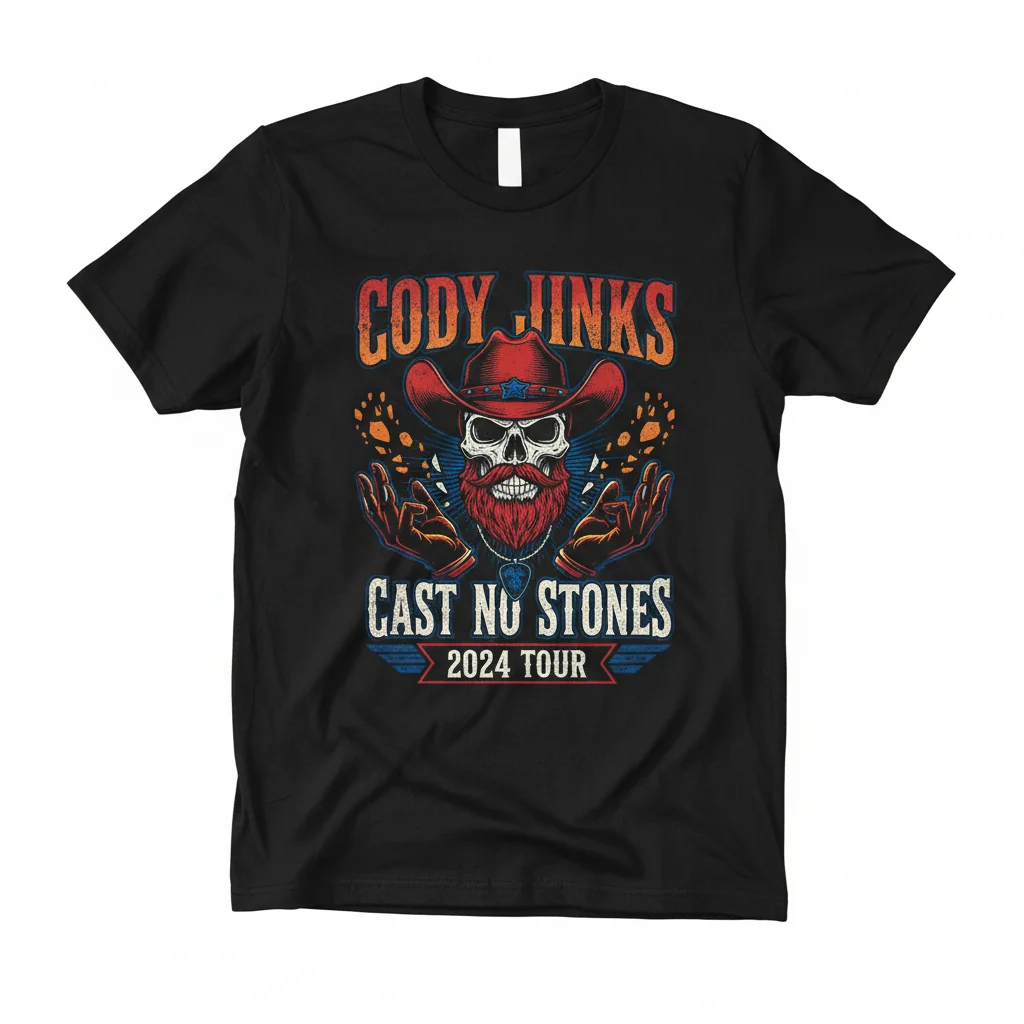 Cody Jinks "Cast No Stones" Tour Essential T-Shirt – Country Music Fan Apparel