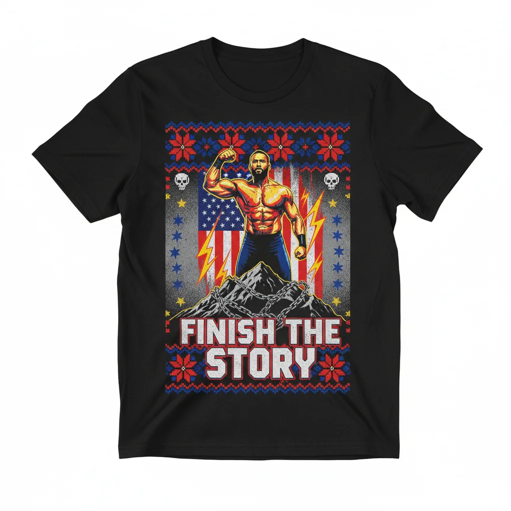 Cody Rhodes Finish The Story Ugly Sweater - WWE Fan Holiday Apparel