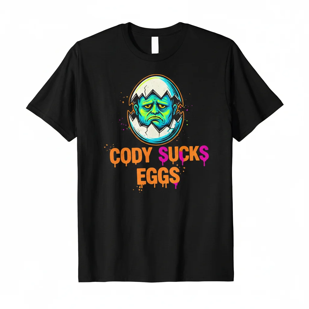 Embrace the Quirky: 'Cody Sucks Eggs' Artisan Tee