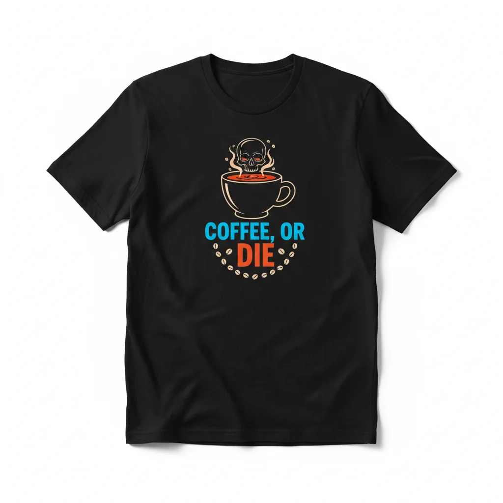 "Coffee, Or Die" Premium Tee: Enduring Style, Ultimate Comfort
