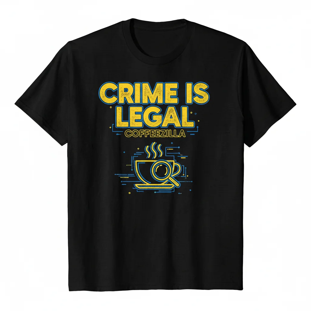 Coffeezilla Crime Is Legal Premium Unisex Tee – Durable & Fade-Resistant