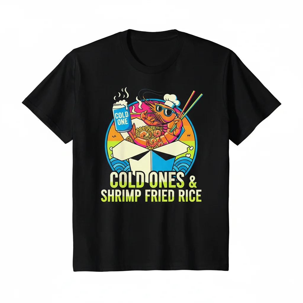 Cold Ones Shrimp Fried Rice Statement Tee