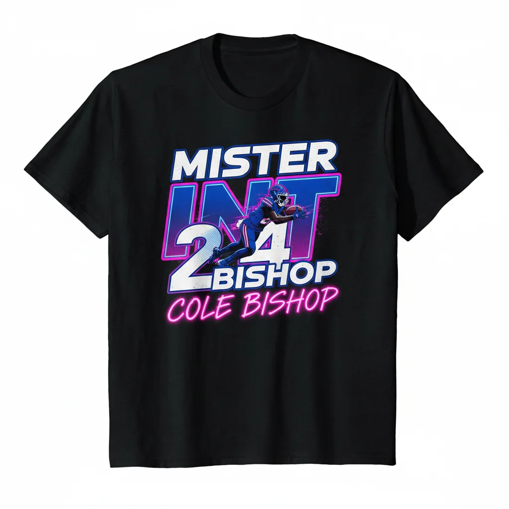 Cole Bishop 24 Mister Interception Buffalo Bills Fan T-Shirt