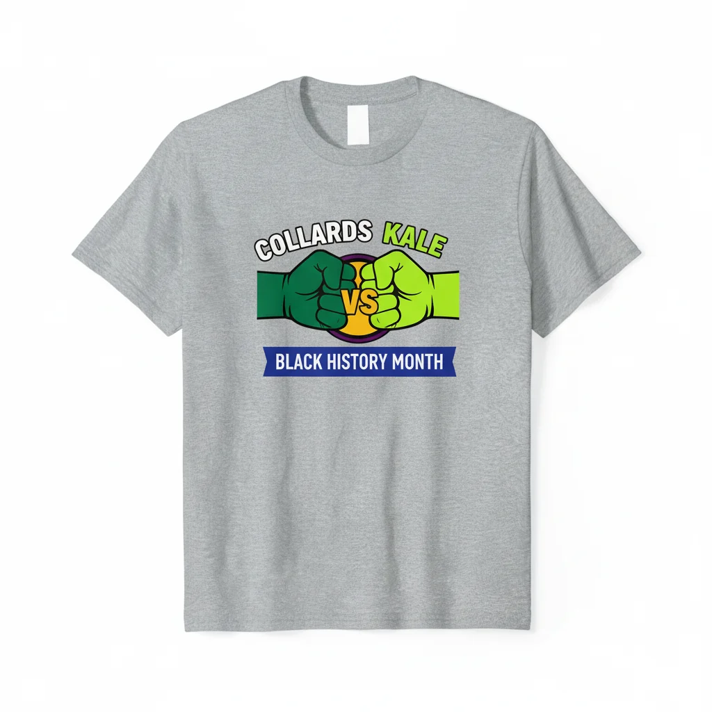 Collards Vs Kale: Iconic Black History Month Tee
