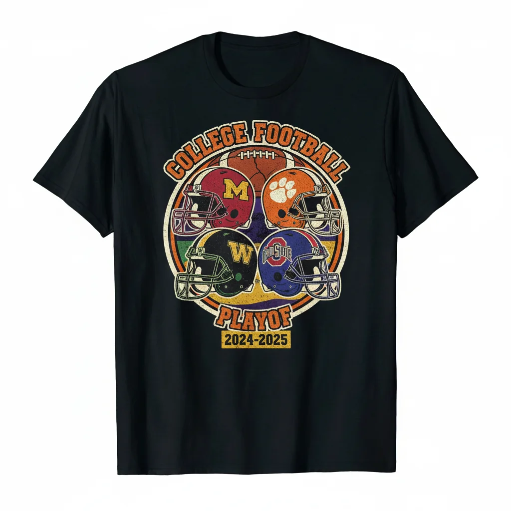 2024-2025 College Football Playoff Helmets Shirt: A Tribute to Gridiron Glory