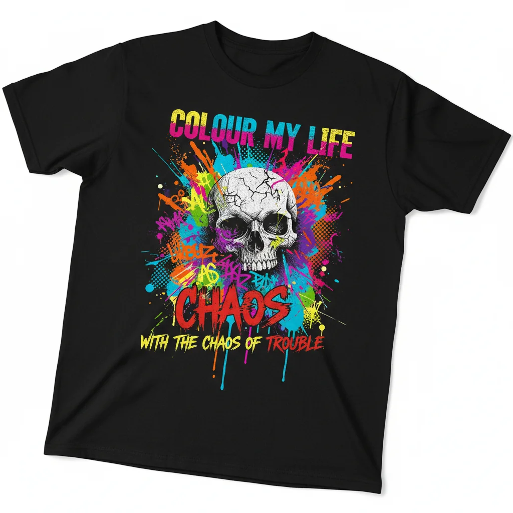 Colour My Life With The Chaos Of Trouble Essential T-Shirt - Premium Cotton Tee