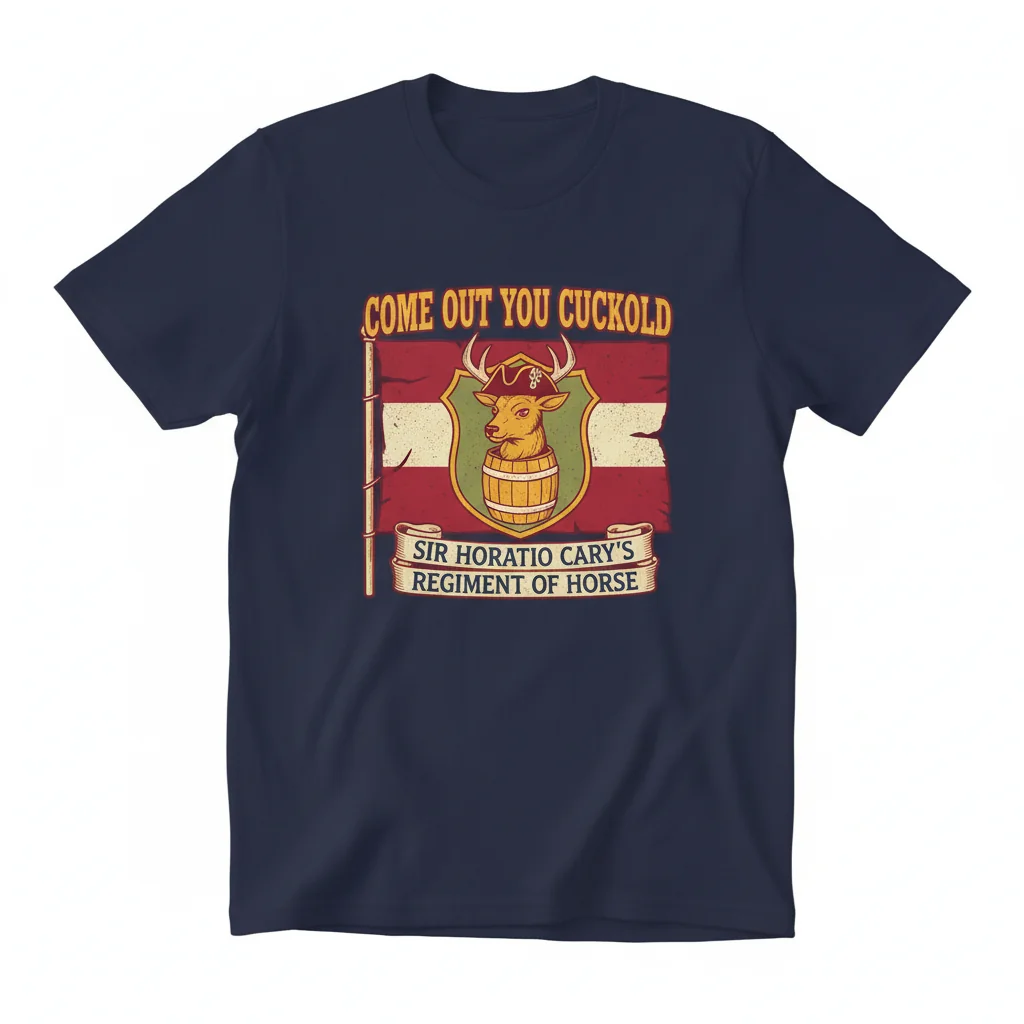 Come Out You Cuckold Flag - English Civil War Historical Meme Active T-Shirt