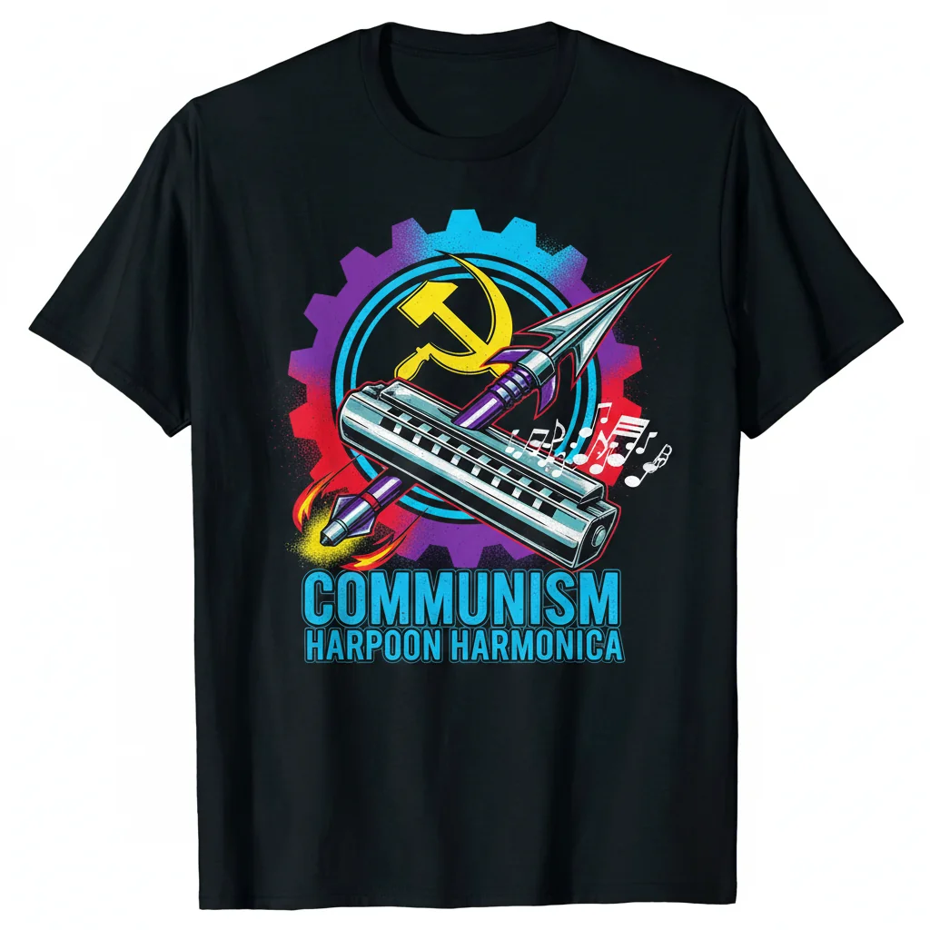 Communism Harpoon Harmonica Essential T-Shirt – Premium Cotton Graphic Tee
