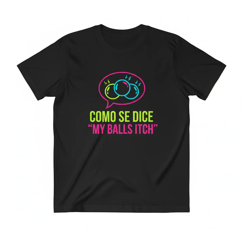 Diga adeus à coceira: A Camiseta Essencial "Como se dice 'my balls itch'" que Você Precisa