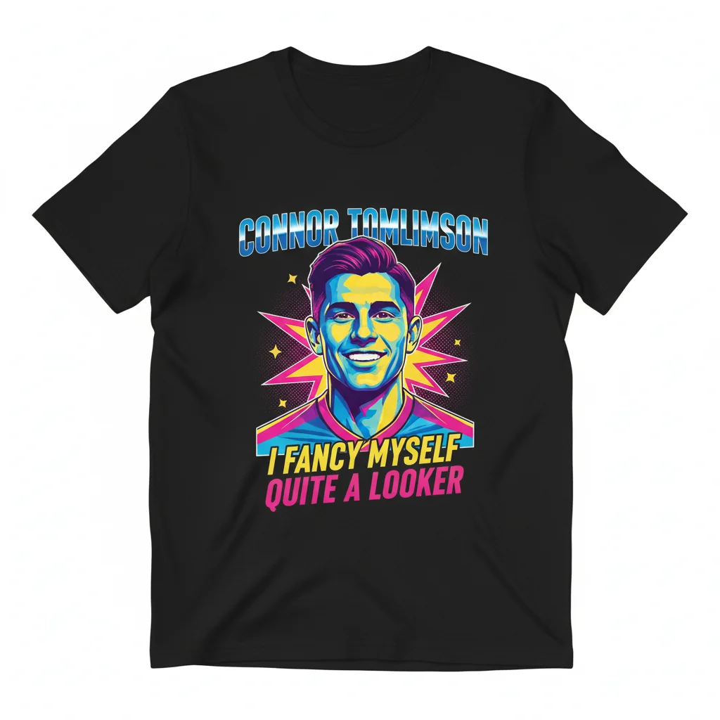 Connor Tomlinson Footballer 'Quite a Looker' Fan T-Shirt – Premium Ring-Spun Cotton Tee