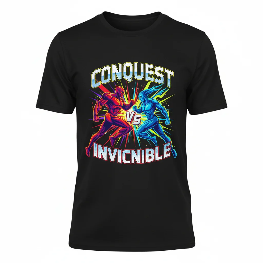 Conquest Vs Invincible Premium Essential T-Shirt - Soft Cotton & Durable Fit