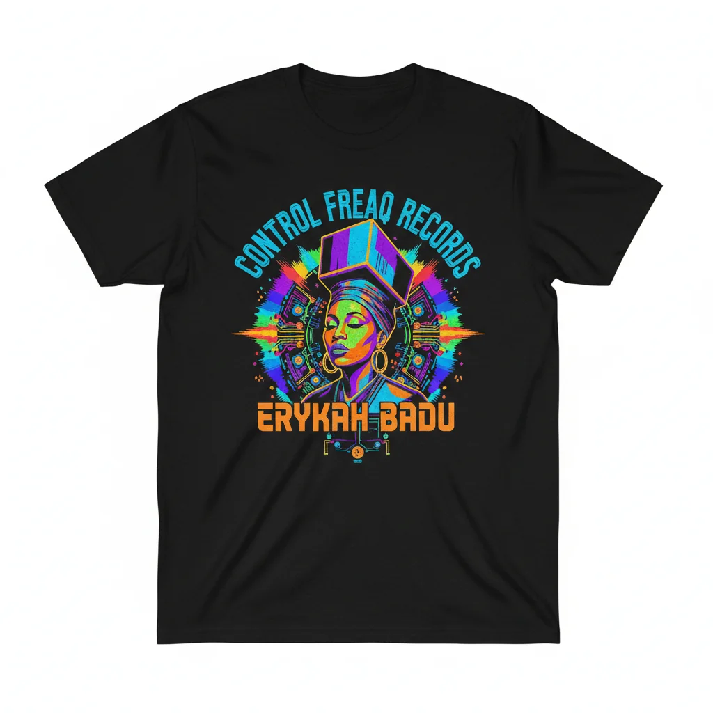 Erykah Badu Vintage-Inspired T-Shirt | Durable & Vibrant Unisex Fit