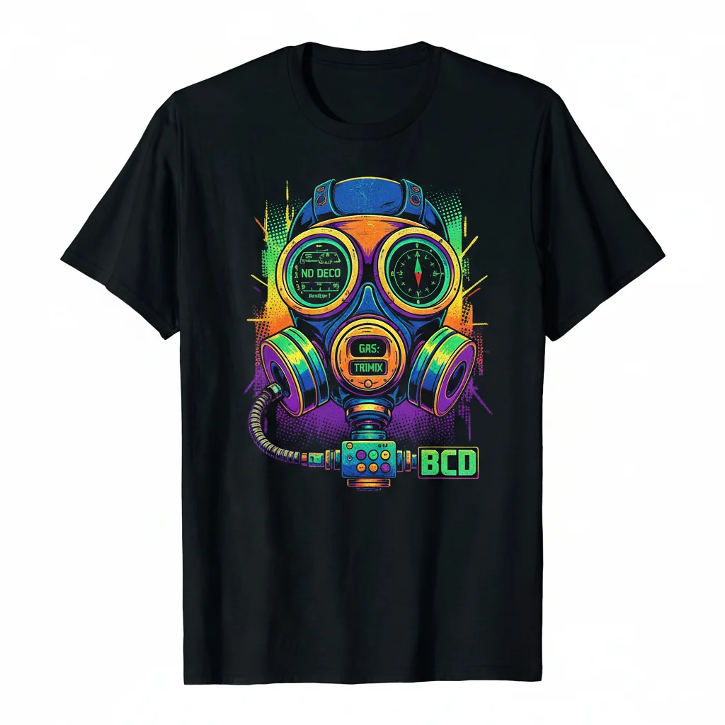 Converted BCD Gas Mask T-Shirt: Lasting Style, Ultimate Comfort