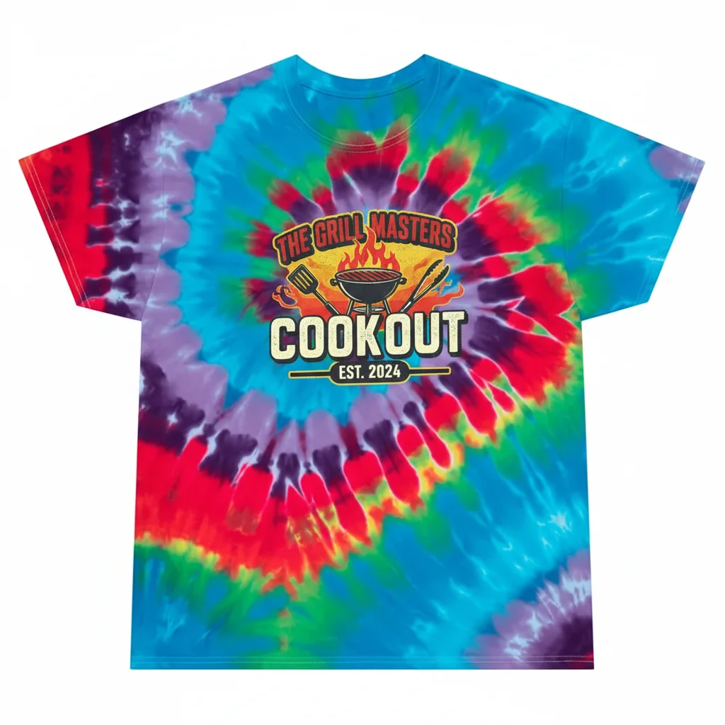Cookout Restaurant Logo Tie-Dye T-Shirt | Unisex Vintage Graphic Tee