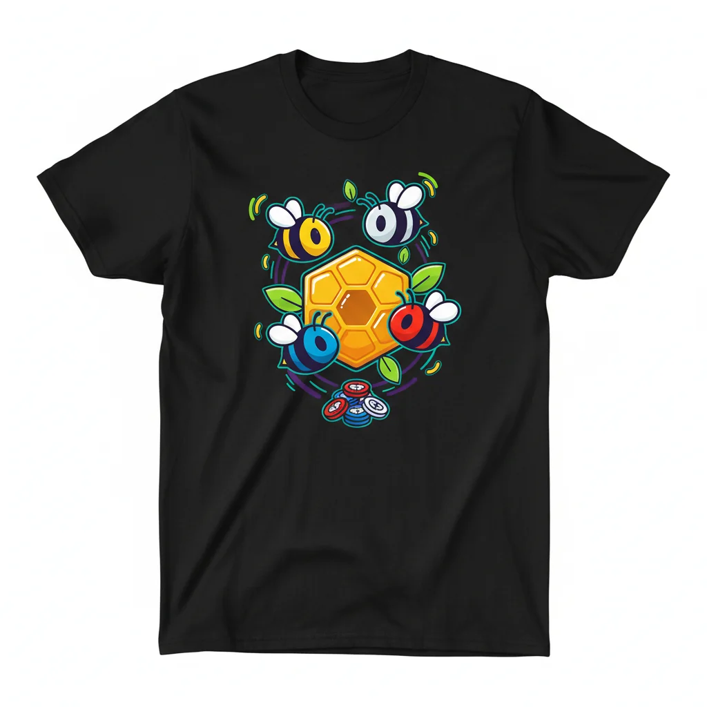 Buzzing Dreams: "Cool Bee Swarm Simulator" Artistic T-Shirt