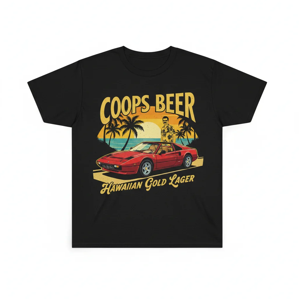 Coops Beer Magnum PI Sublimation Essential Tee