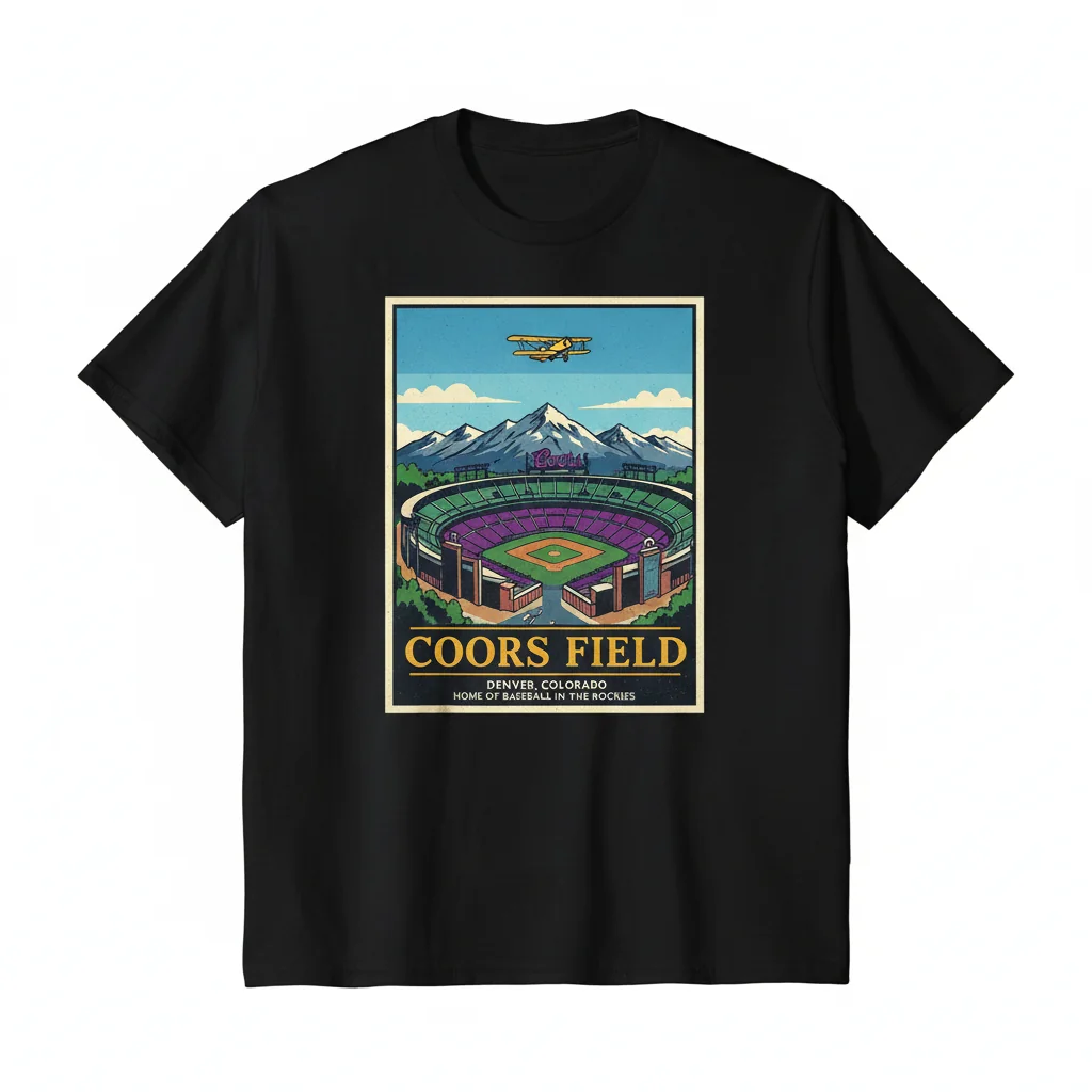 Coors Field Green Grid Essential Tee