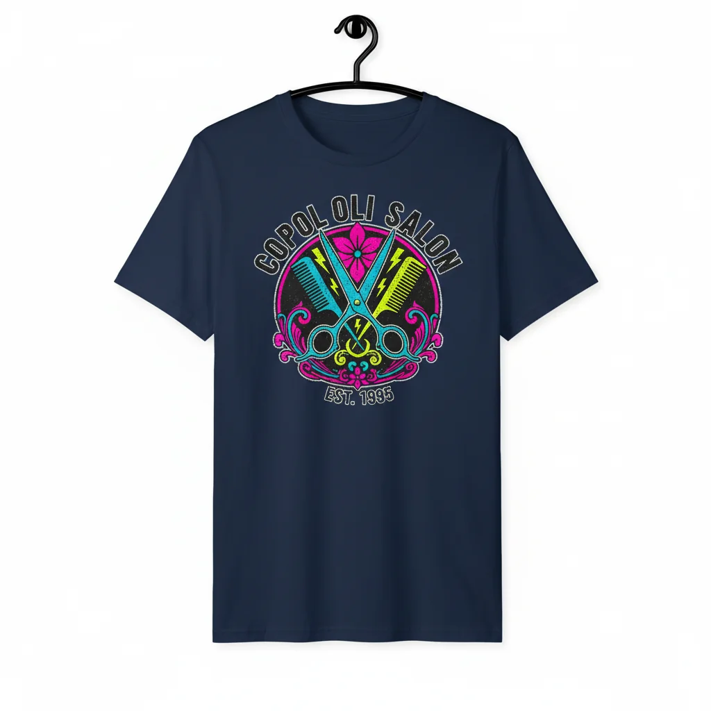 Camiseta Esencial "copoli salon logo" – 100% Algodón Peinado, Ajuste Retail
