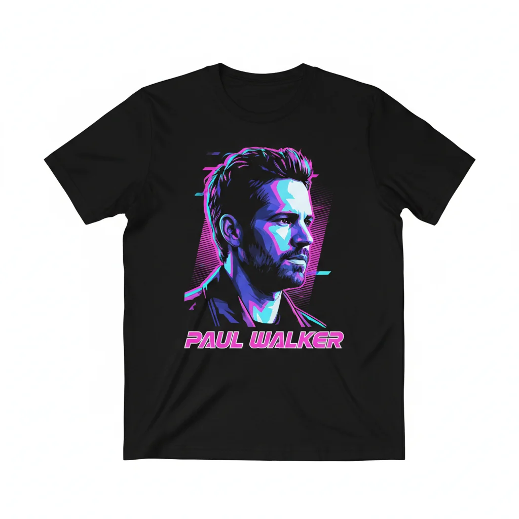 Paul Walker White Outline Style Essential T-Shirt - Premium Durability & Comfort