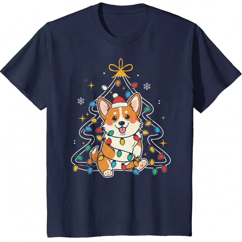 Corgi Christmas Tree Ornament - Hand-Painted Festive Decor